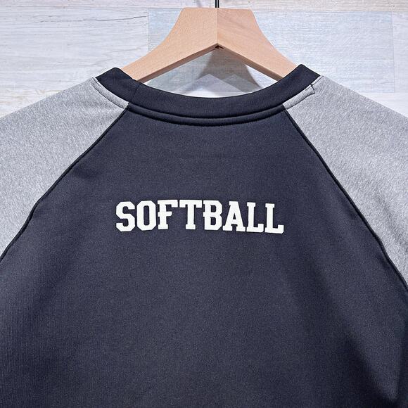 Indiana Hoosiers Softball Raglan Tech Fleece Sweatshirt Black Gray Womens Small - Picture 5 of 8